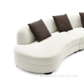 Diseño moderno moderno de lujo sofá base curva de base de metal dorado